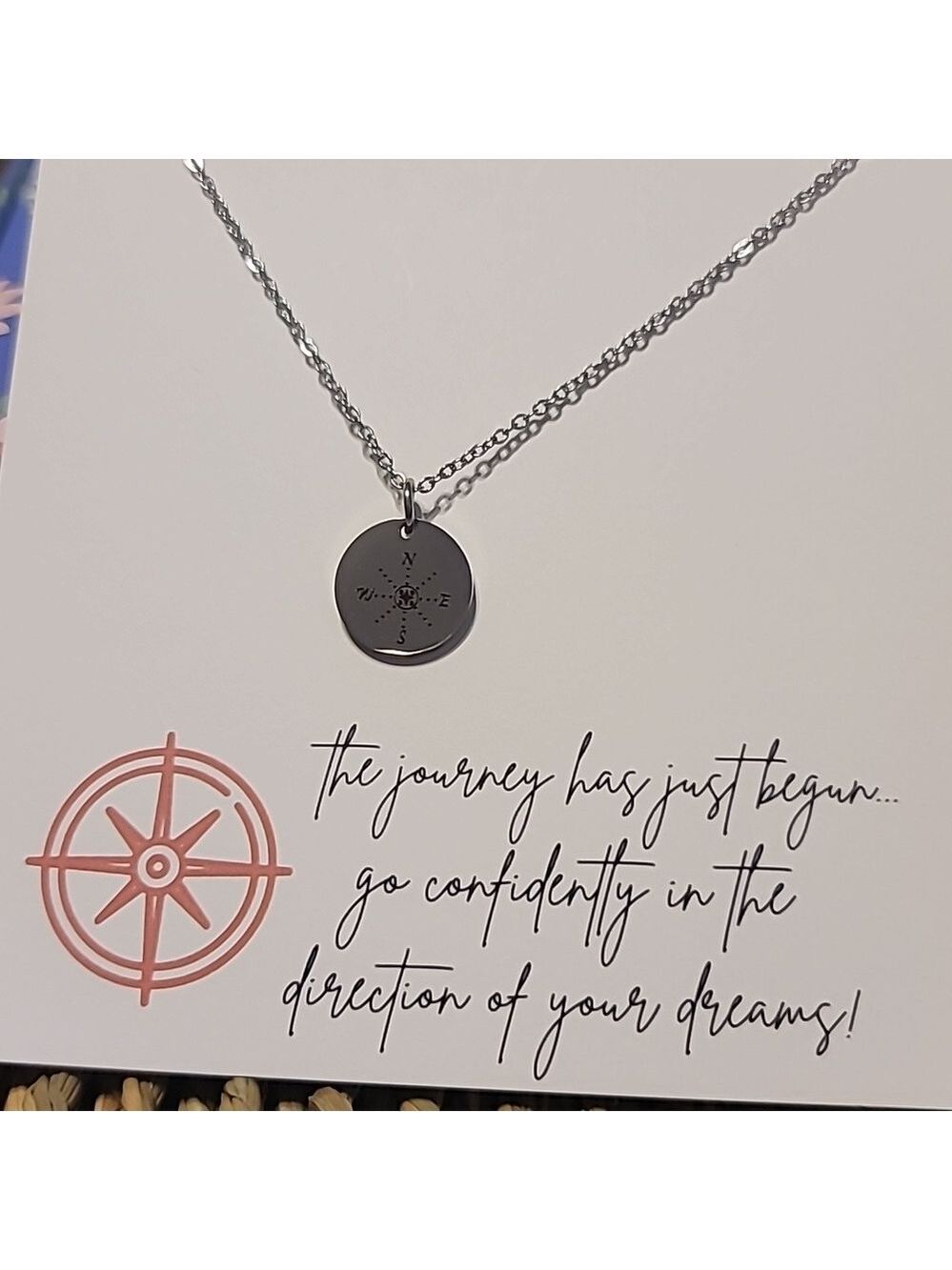 NWT designer Plunder compass necklace
